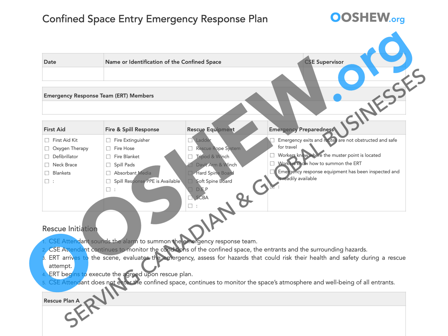 Confined Space Entry Documents